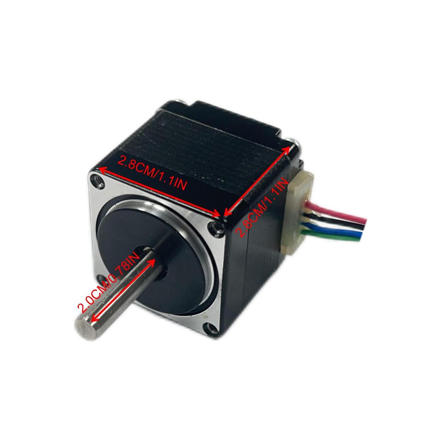 Factory Direct Sale HEMM 11D1401-01 Nema 11 28x28mm 45mNm Hybrid Stepper Motor with D shape Shaft for CNC Machine
