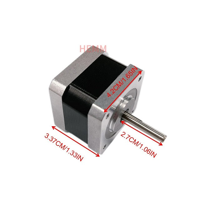 HEMM High Quality Hybrid Nema17 HEMM-17D2001-12 Stepping Motor 1.5a 2.25 V Dc 1.8 Degree 2 Phase Hybrid Stepper Motor