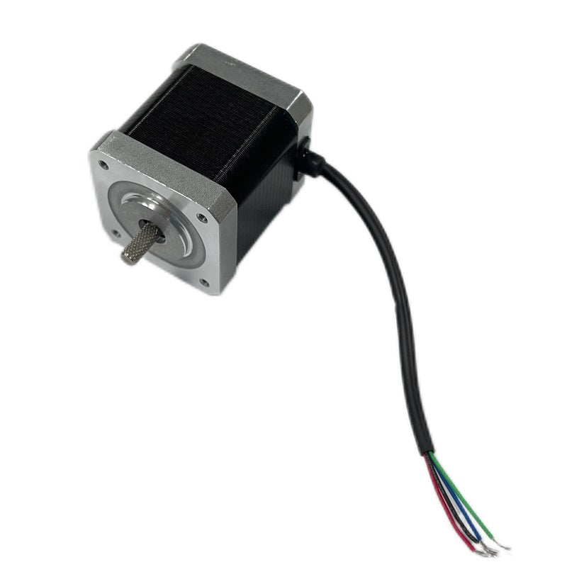 Hot Sale High performance NEMA 17 42 mm stepper motor HEMM-17D6405-07 with 13.2 mm hatching knurling shaft - single shaft for placement machines, automatic equipment, 3D printers