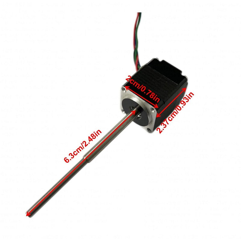 HEMM Hot sale NEMA8 20x20x24mm long shaft 3mm 4mm shaft Hybrid Stepper Motor HEMM-8D1401