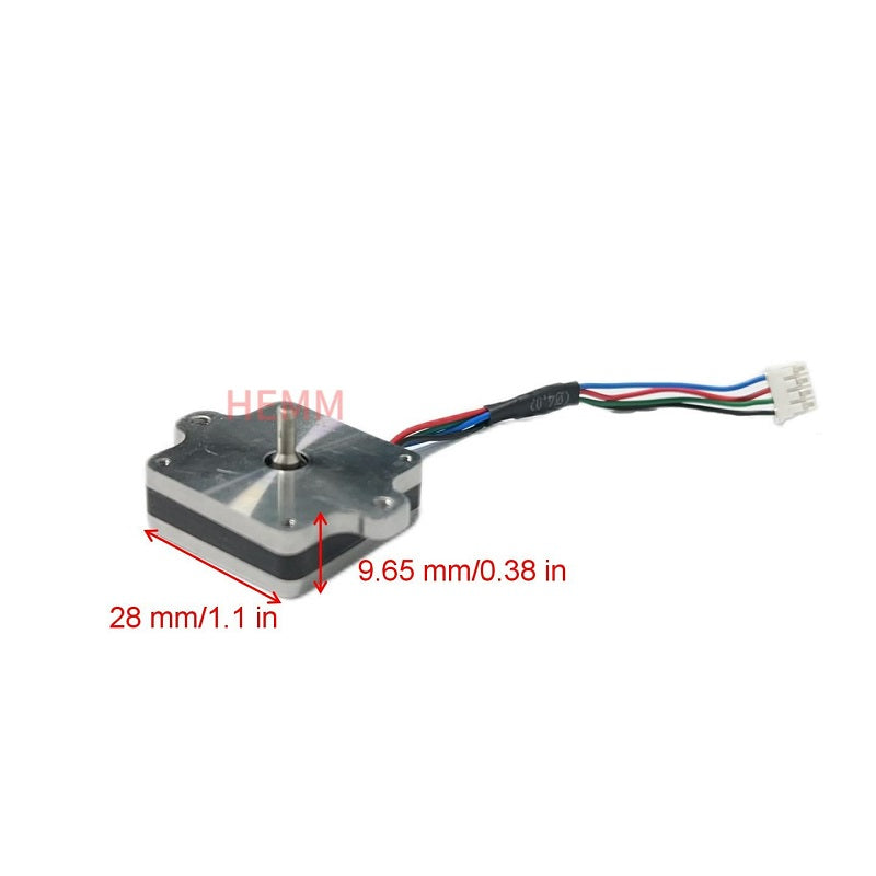 HEMM Good Quality 28*28mm Square HEMM-11DA401-04 2 Pahse 1.8 Degree Square Nema 11 Stepper Motor