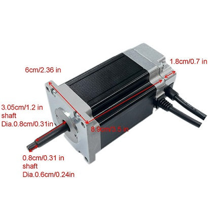 Good Quality Low Noise Stepper Motor HEMM-24D5415-24ED Hybrid 2 Phase Nema 24 Stepper with Encoder
