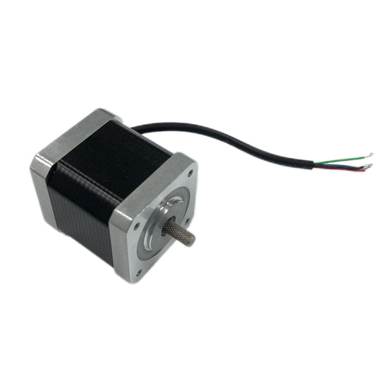 High performance NEMA 17 42 mm stepper motor with 13.2 mm hatching knurling shaft - single shaft for placement machines, automatic equipment, 3D printers