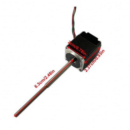 HEMM Hot sale NEMA8 20x20x24mm long shaft 3mm 4mm shaft Hybrid Stepper Motor