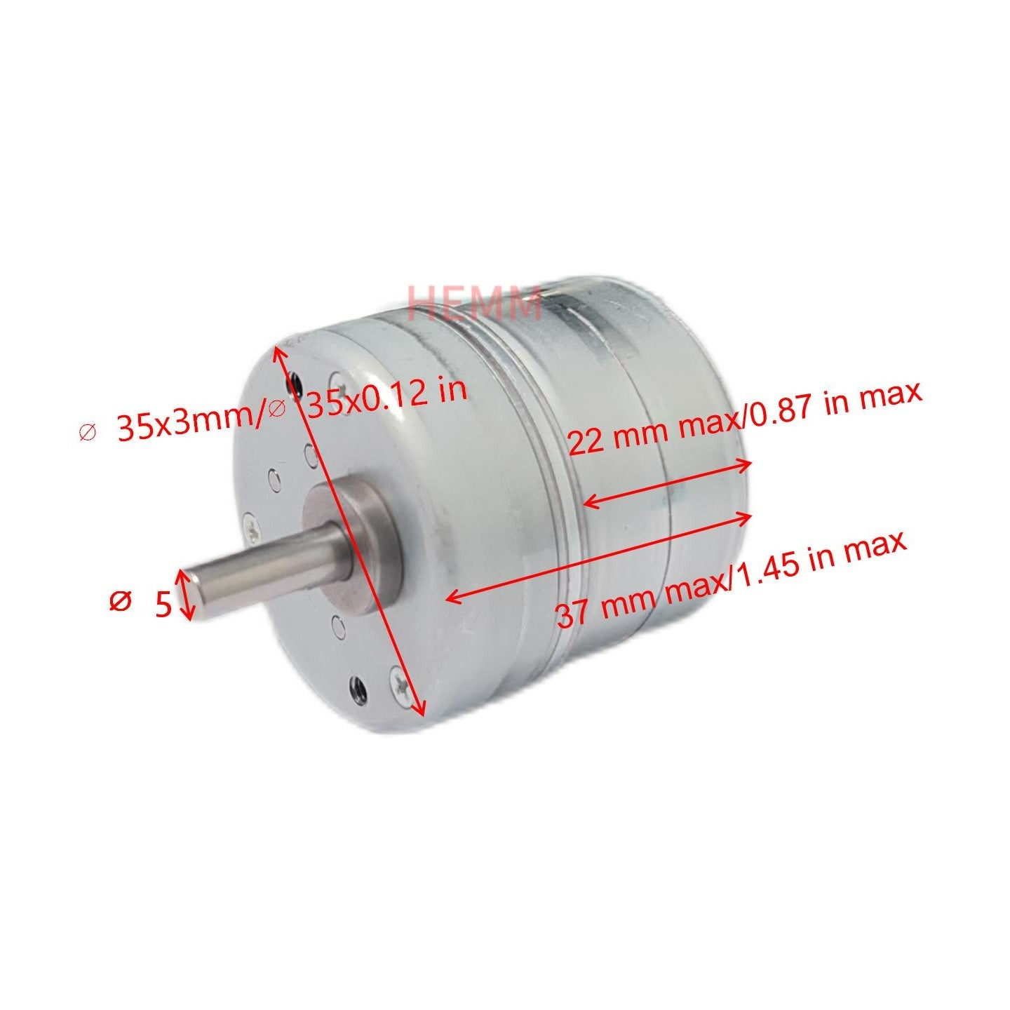 HEMM High Quality 7.5 Degree 2 Pahse Dia.35mm Permanent Magnet Cheap Pm Stepper Motor 12v