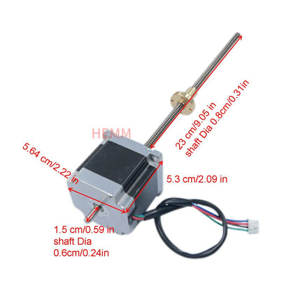 HEMM Nema 23 Lead Screw 2.8a Cnc Laser Stepper Motor Lead Screw Stepper Motor with Copper Nut