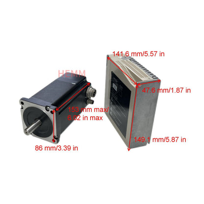 HEMM High Torque 86mm 12nm Closed Loop Stepper Easy Servo Motor And Drive Nema34 Stepper Motor